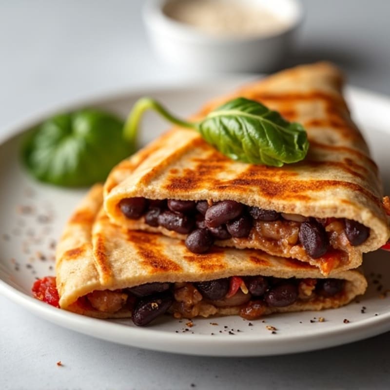 Crispy Lean Steak and Black Bean Quesadillas
