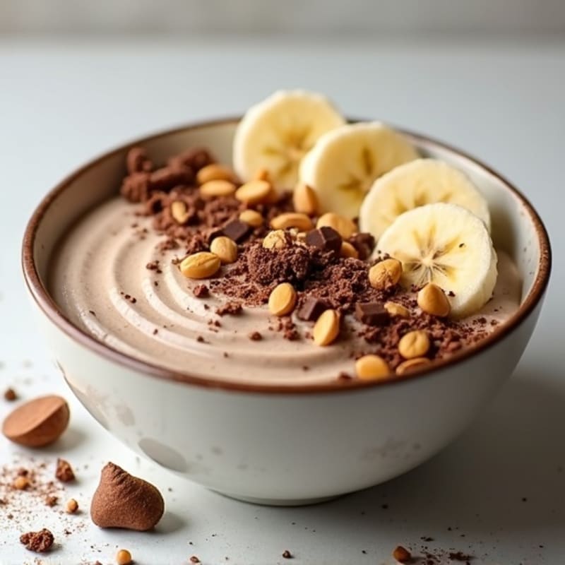 Creamy Peanut Butter Chocolate Protein Bowl