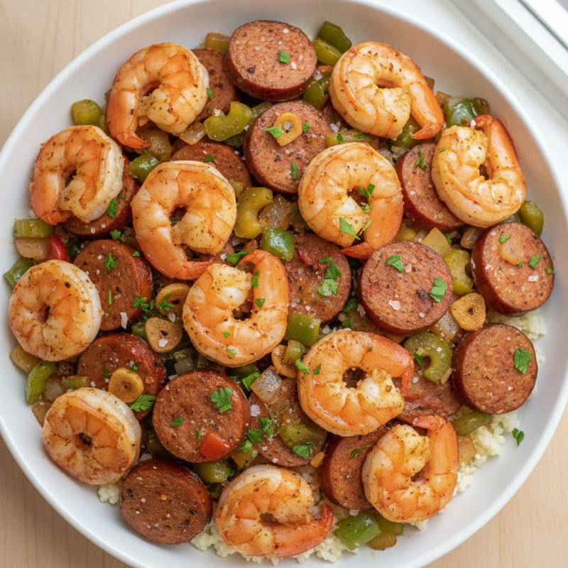 Cajun Shrimp and Sausage Skillet