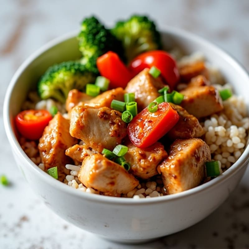 Sticky Ginger-Garlic Teriyaki Chicken Bowl