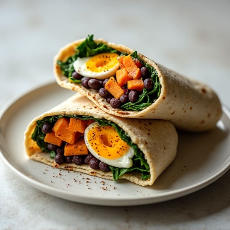 Protein-Packed Sweet Potato Black Bean Breakfast Burrito