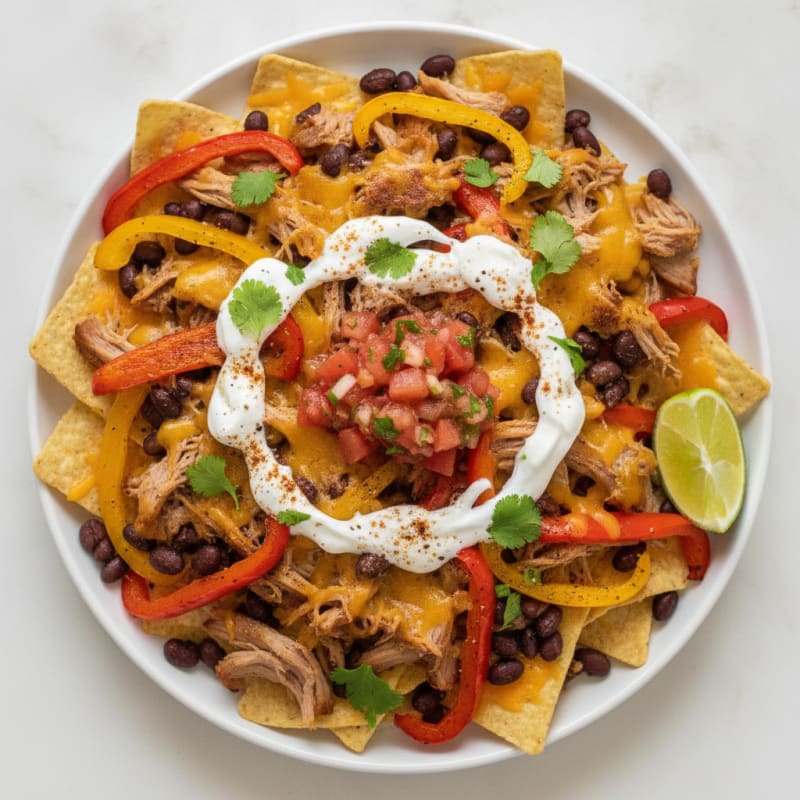 Smoky Pulled Pork Nacho Platter