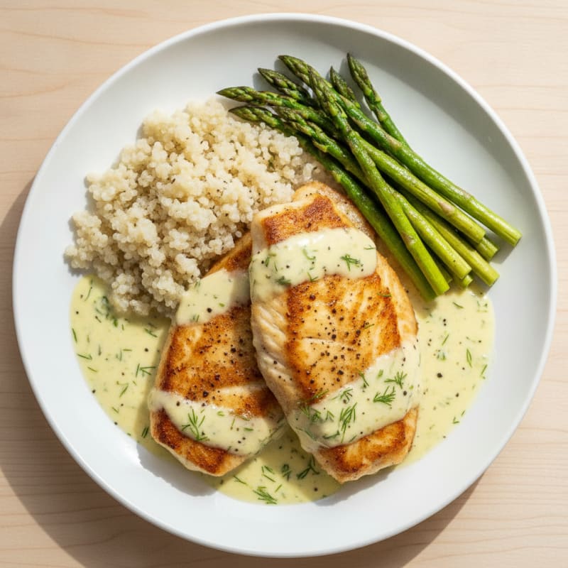 Pan-Seared Tilapia with Lemon-Dill Sauce