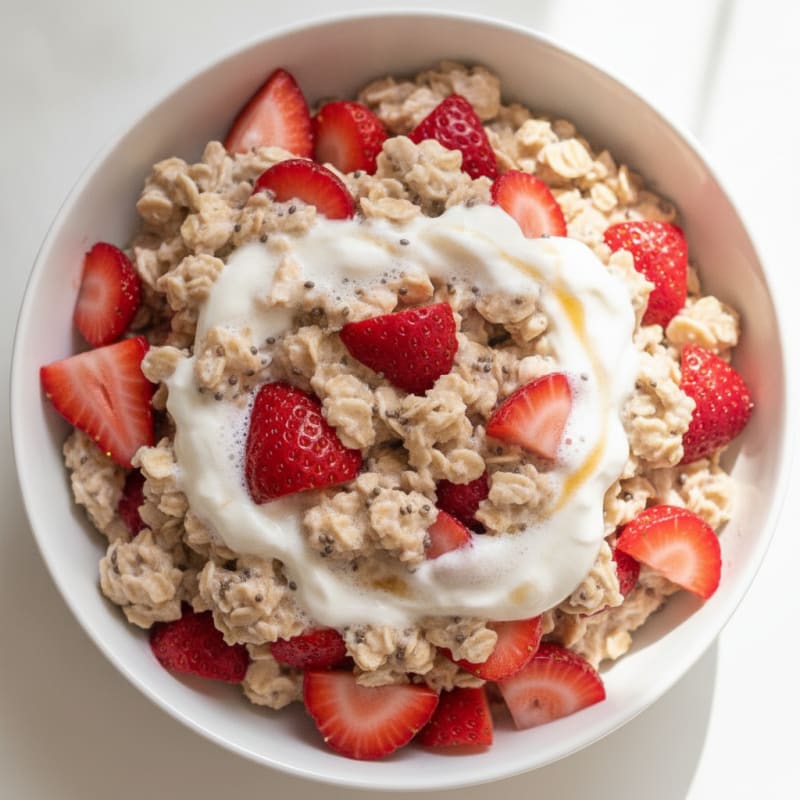 Strawberry Shortcake Overnight Oats