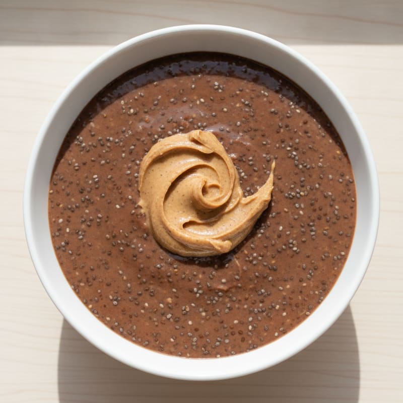 Silky Chocolate Protein Pudding with Chia Seeds