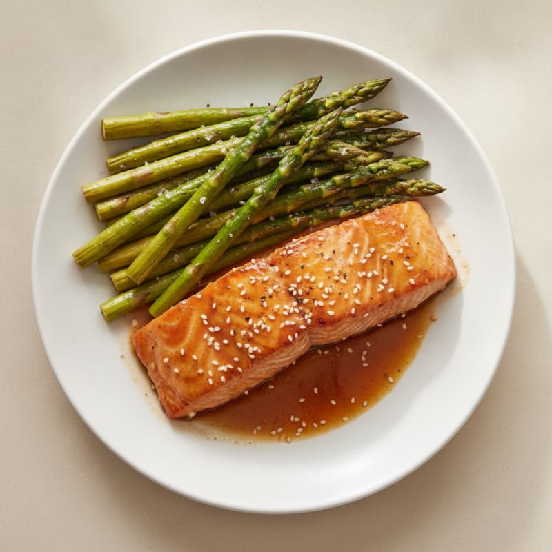 Teriyaki Glazed Salmon with Roasted Asparagus