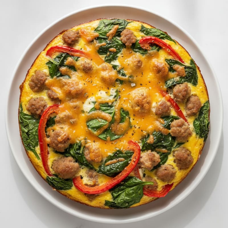 Sausage and Cheddar Egg Bake