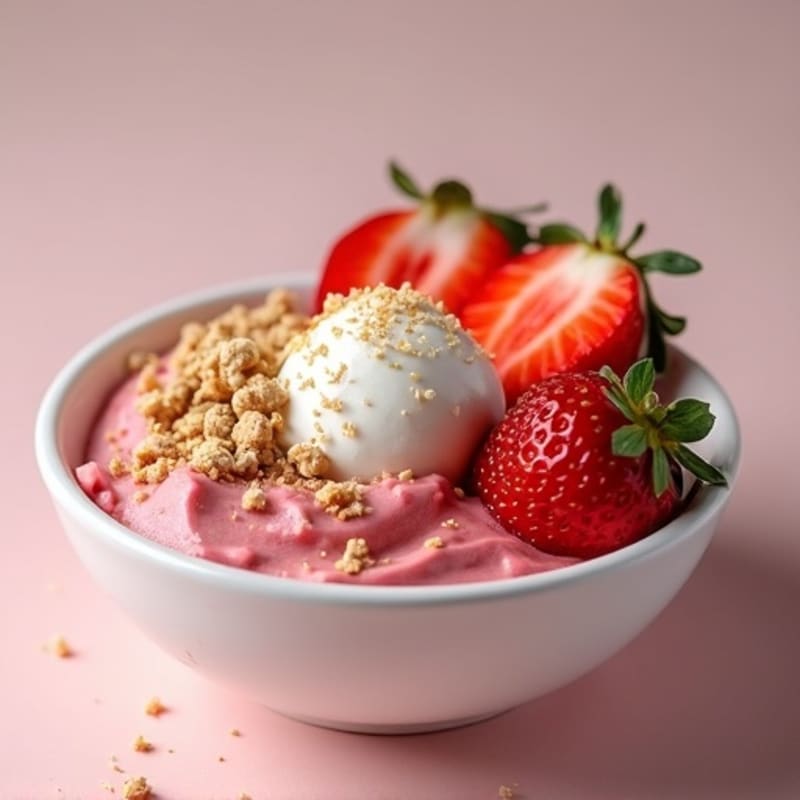 Creamy Strawberry Protein Shortcake Bowl