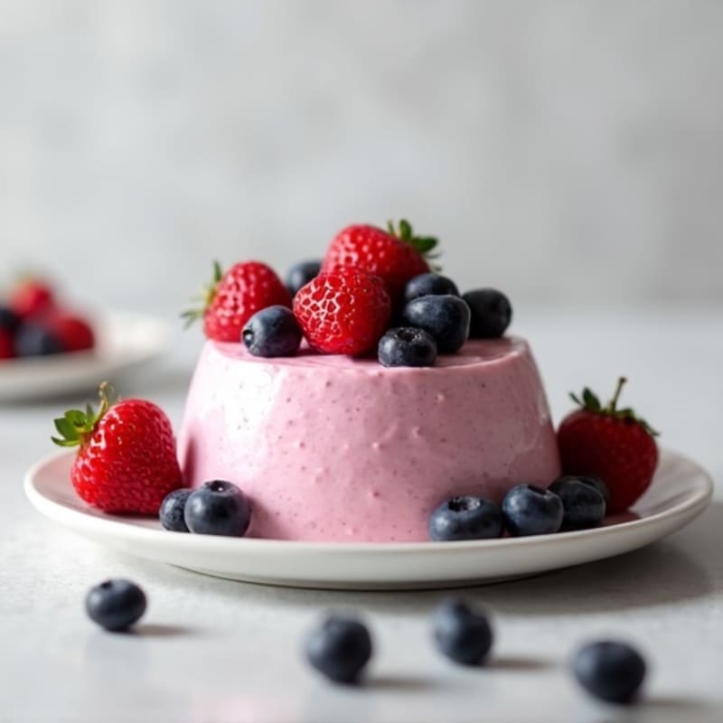 Silky Greek Yogurt Protein Pudding with Mixed Berries