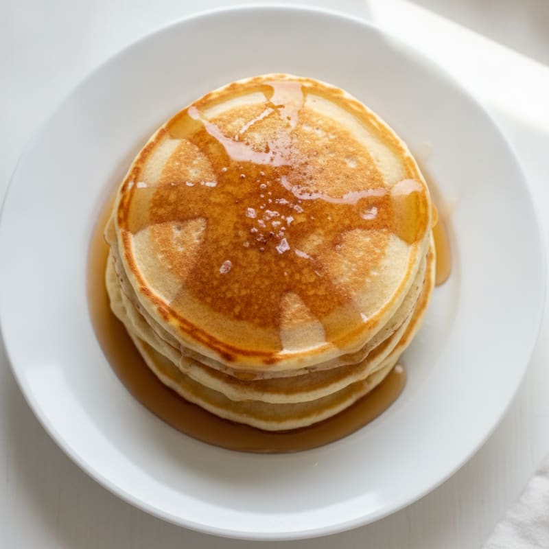 Classic Buttermilk Pancakes with Maple Syrup