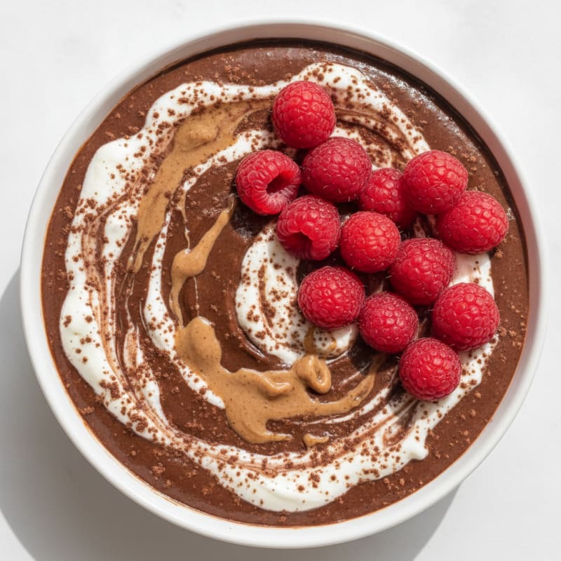 Silky Chocolate Protein Pudding with Greek Yogurt