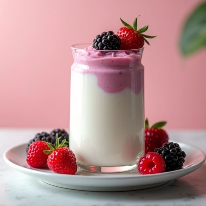 Silky Greek Yogurt Protein Mousse with Mixed Berries