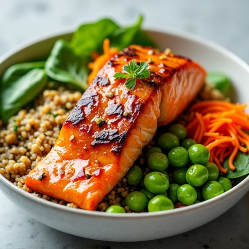 Ginger-Sesame Glazed Salmon Power Bowl