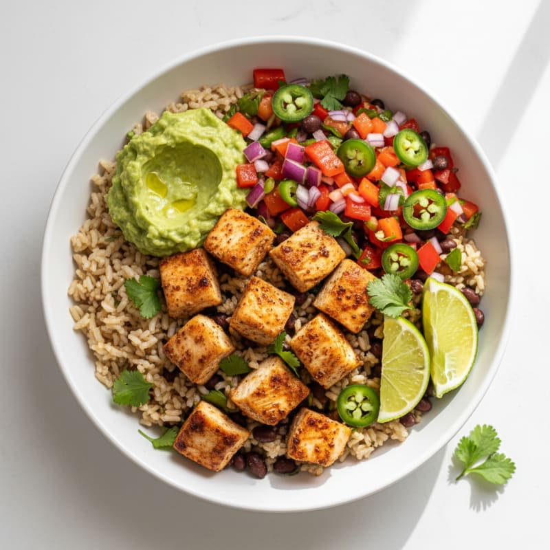 Chicken Burrito Bowl with Cilantro-Lime Rice