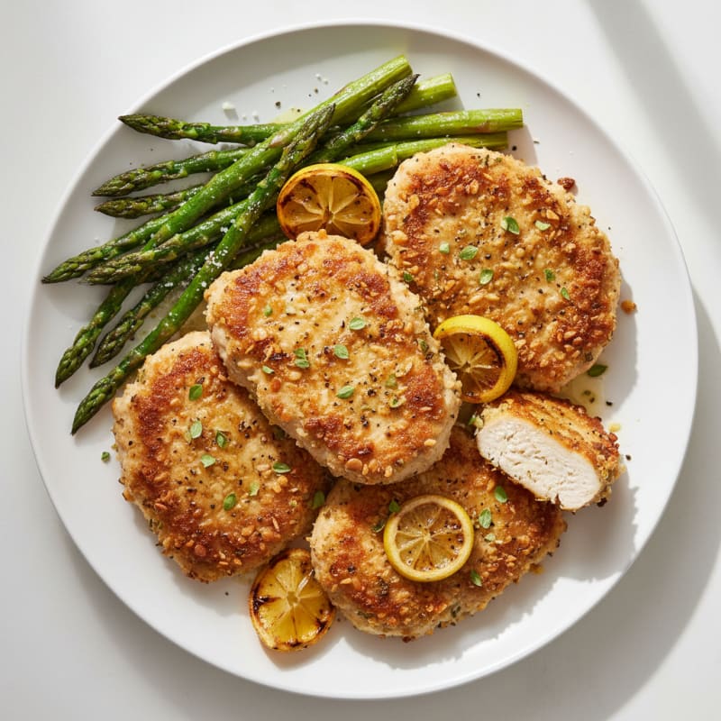 Crispy Lemon Herb Chicken Cutlets