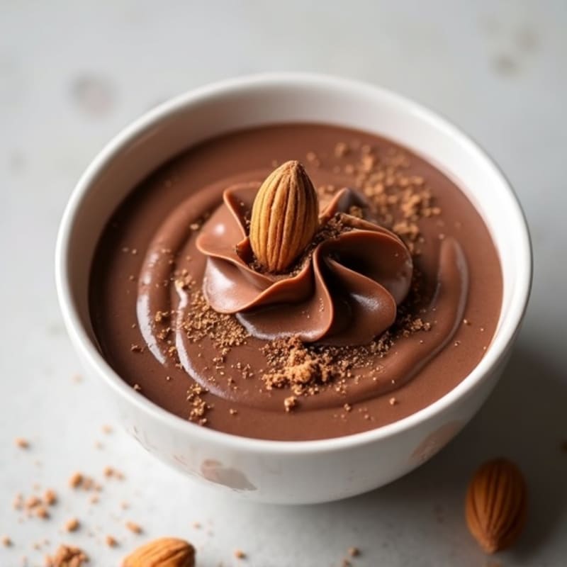 Silky Chocolate Protein Pudding with Almond Butter
