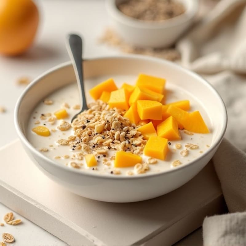Creamy Mango Vanilla Overnight Oats