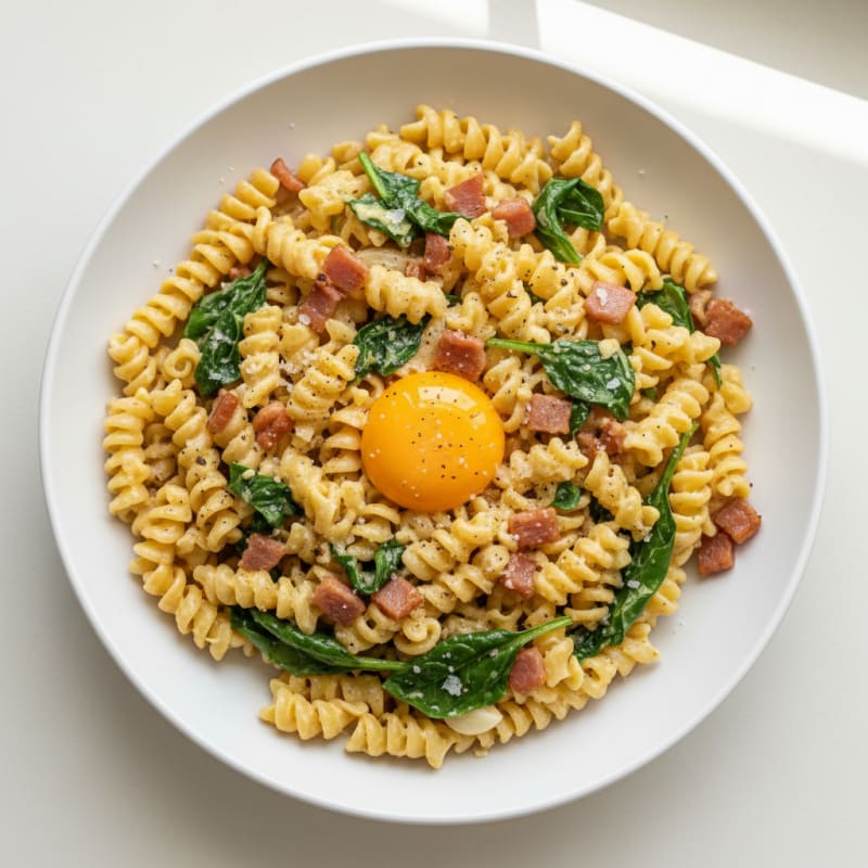 Creamy Pancetta Carbonara with Silky Egg Yolk