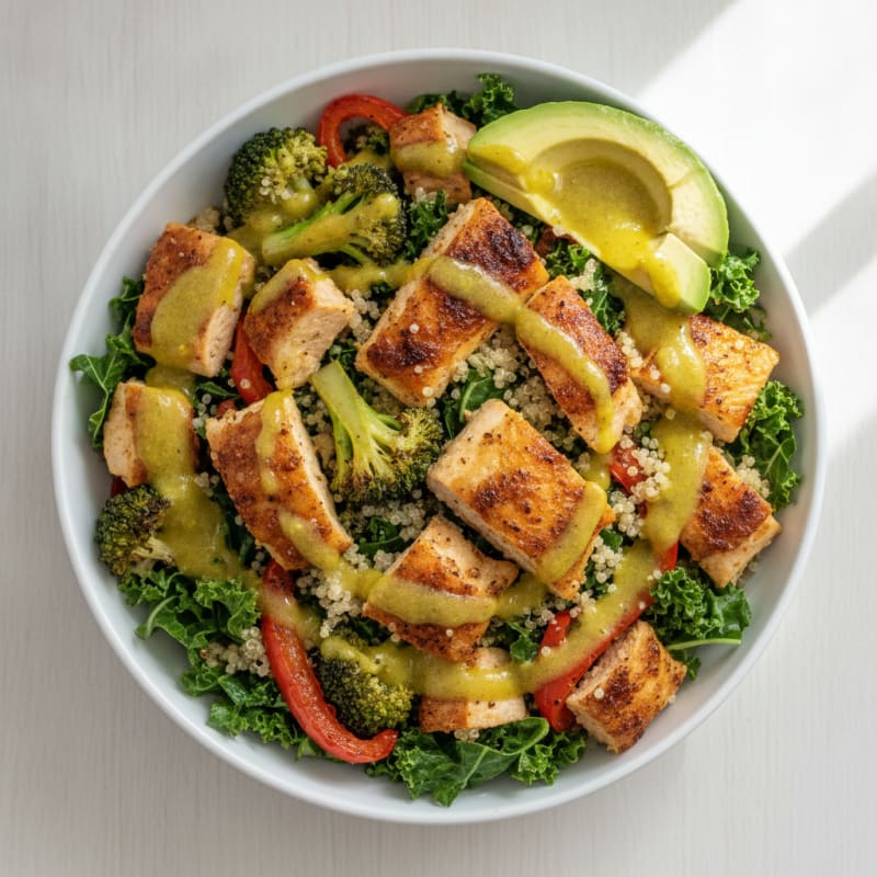 Chicken Power Bowl with Roasted Vegetables