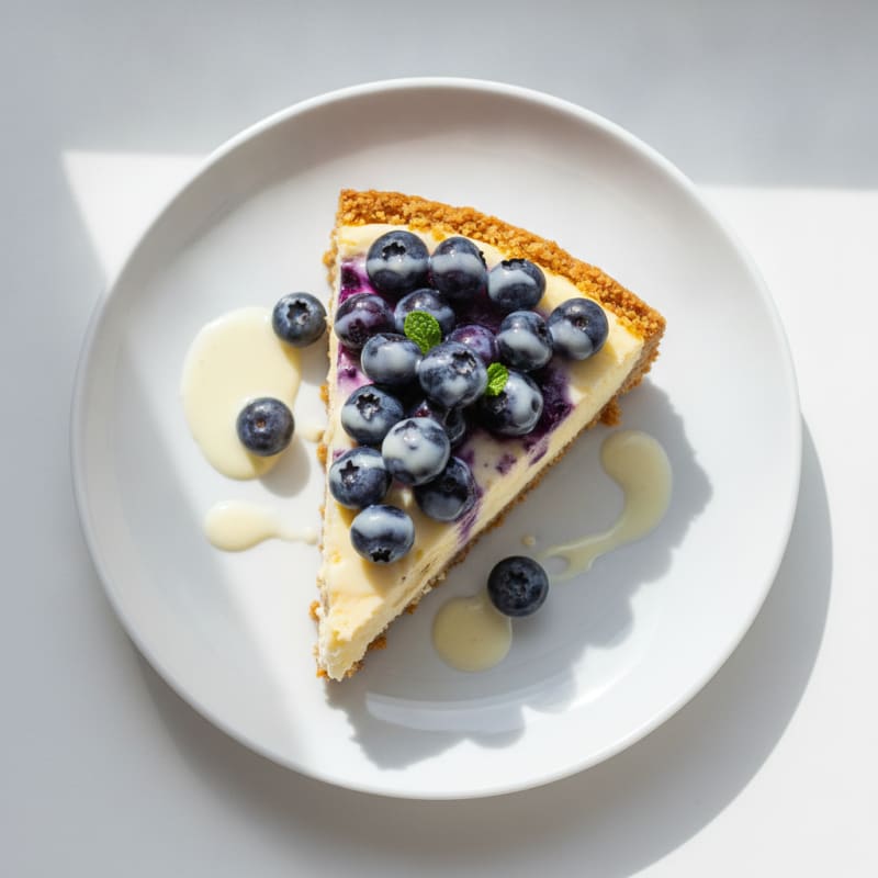 Blueberry Banana Protein Cheesecake