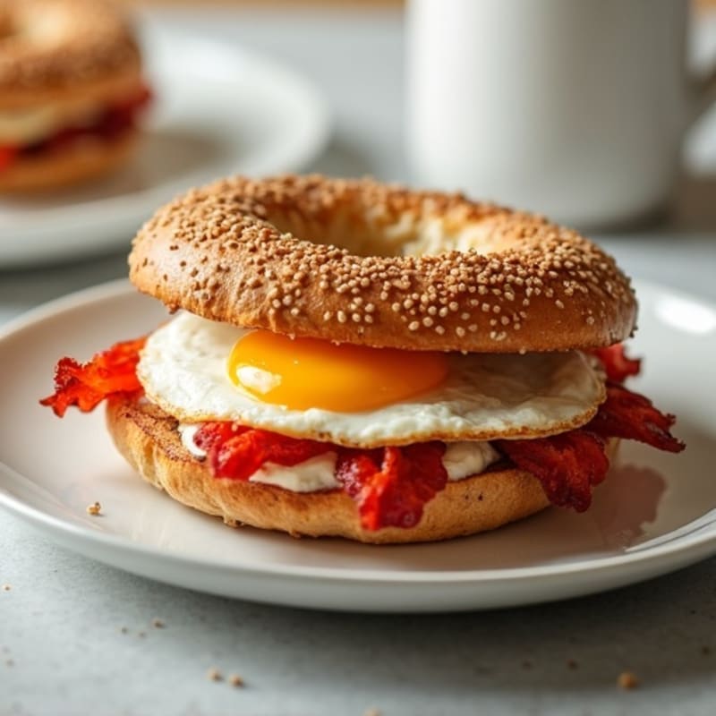 Creamy Bell Pepper Everything Bagel Toast