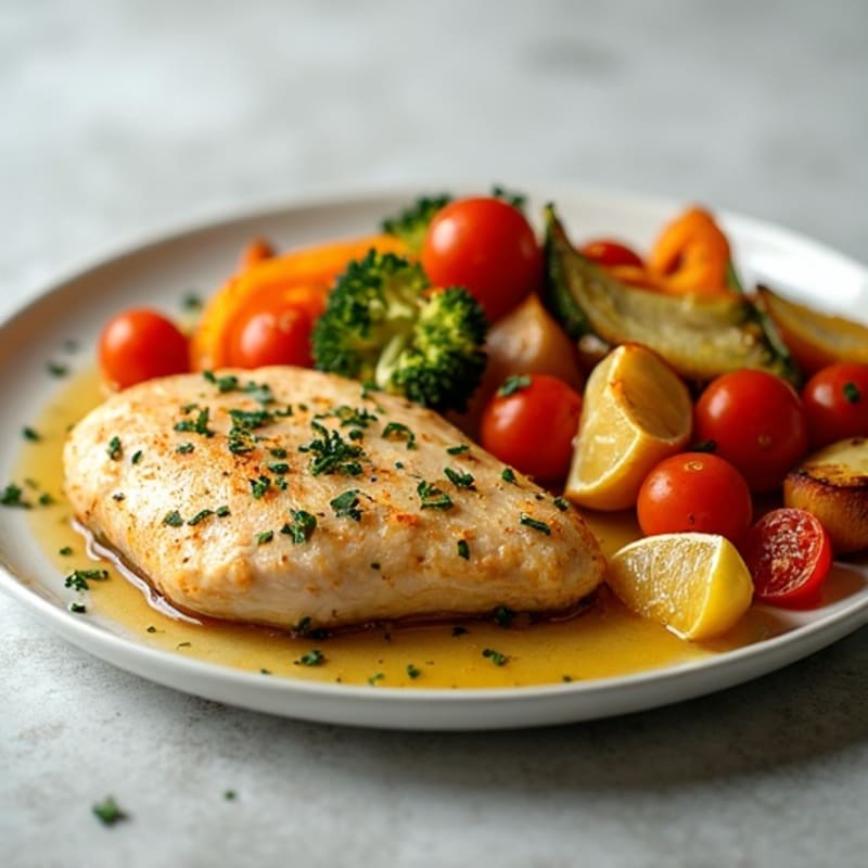 Lemon-Herb Roasted Chicken with Roasted Vegetables