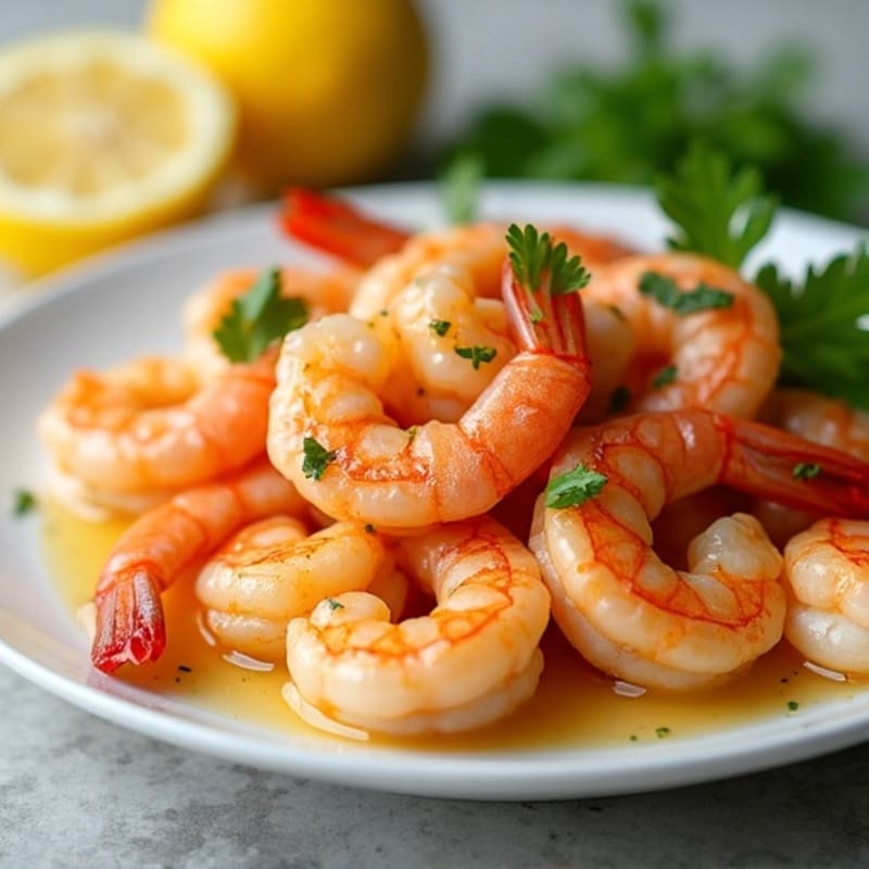 Pan-Seared Shrimp with Fresh Garlic Lemon Butter