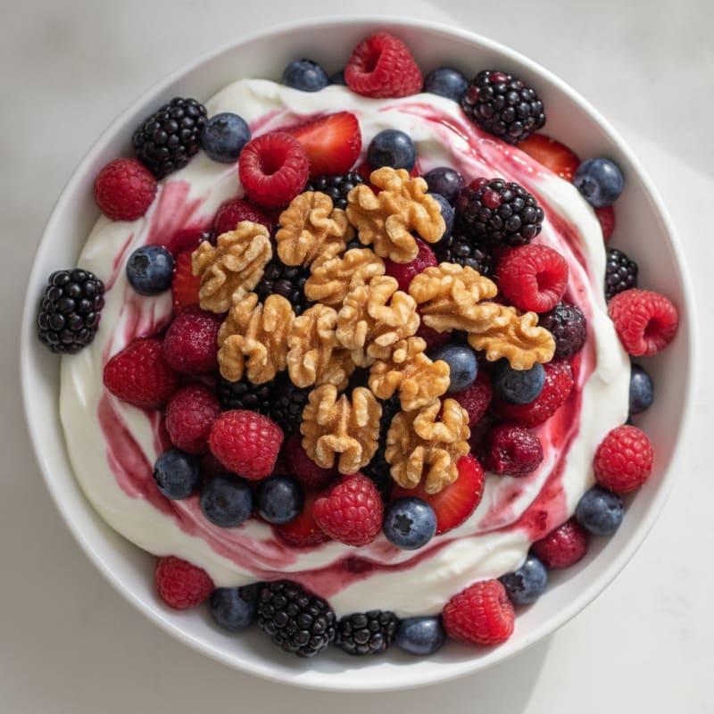 Creamy Greek Yogurt Protein Parfait with Mixed Berries