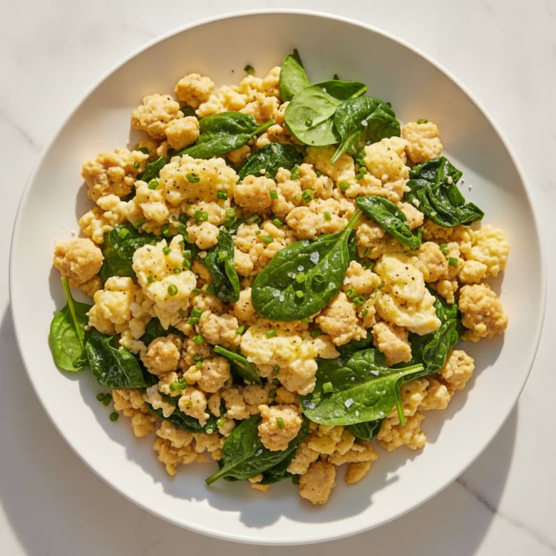 Chicken and Spinach Scramble