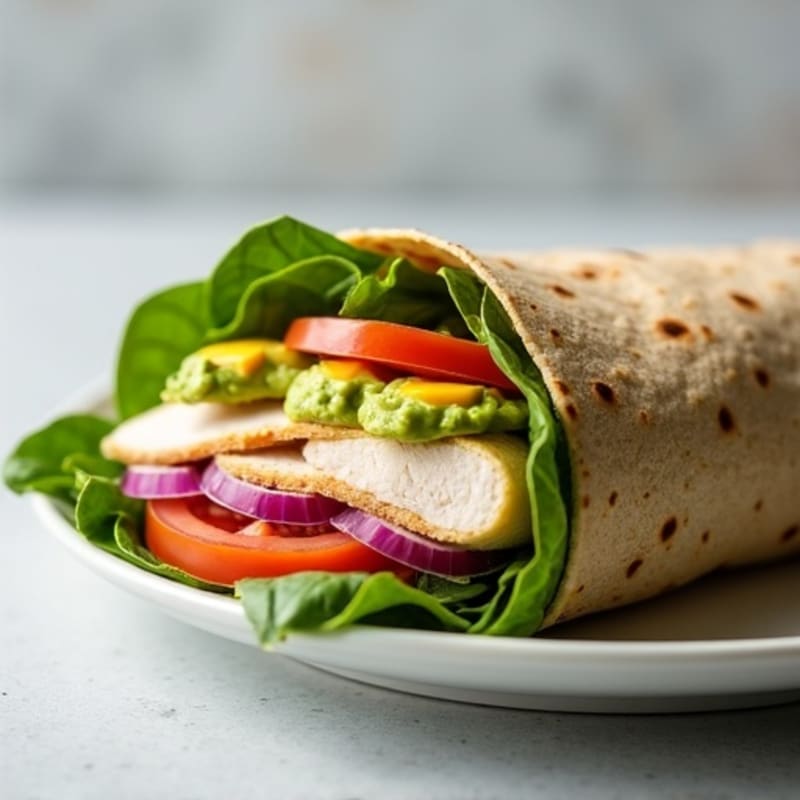 Fresh Turkey and Creamy Avocado Wrap