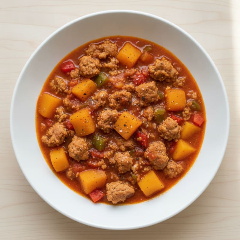 Ground Turkey and Yam Stew