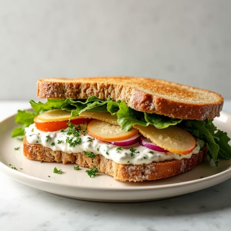 Herb-Roasted Chicken and Greek Yogurt Salad Sandwich
