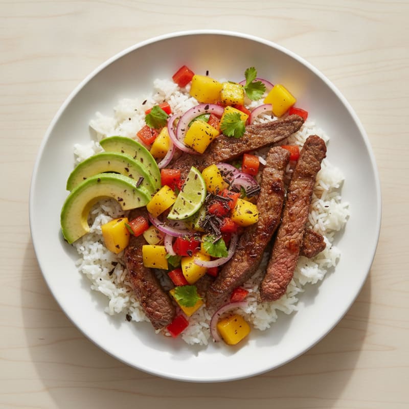 Pan-Fried Beef with Sweet Pepper Salsa