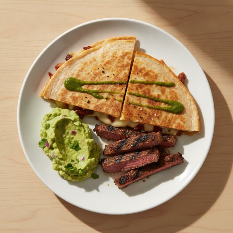Carne Asada Quesadillas with Guacamole