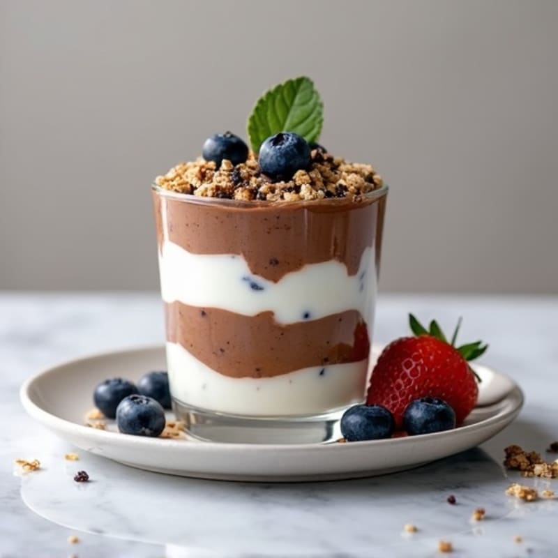 Silky Chocolate Protein Greek Yogurt Parfait