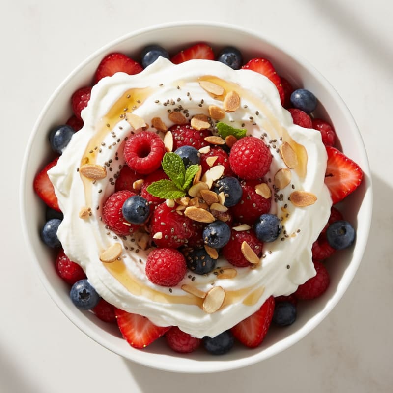 Creamy Greek Yogurt Protein Parfait with Mixed Berries