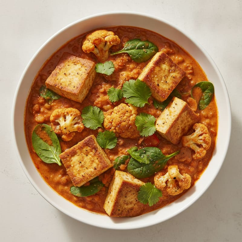 Lentil and Vegetable Curry Bowl