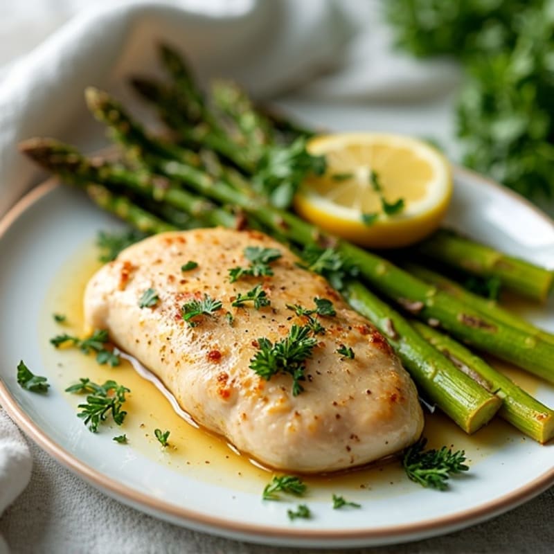Sheet Pan Lemon Herb Chicken and Roasted Asparagus