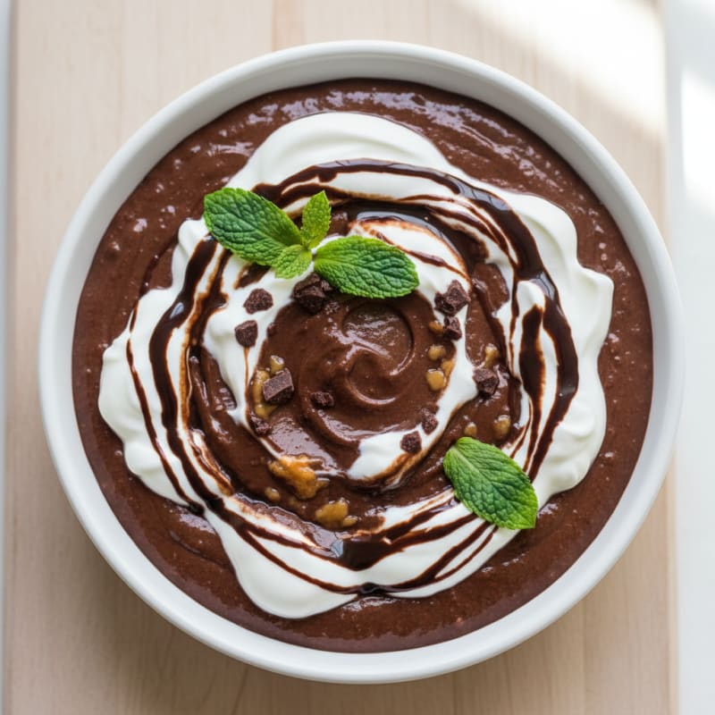 Silky Chocolate Protein Pudding with Greek Yogurt