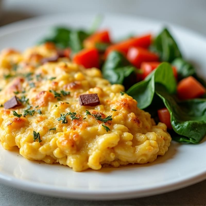Chicken and Vegetable Egg Scramble with Roasted Potatoes