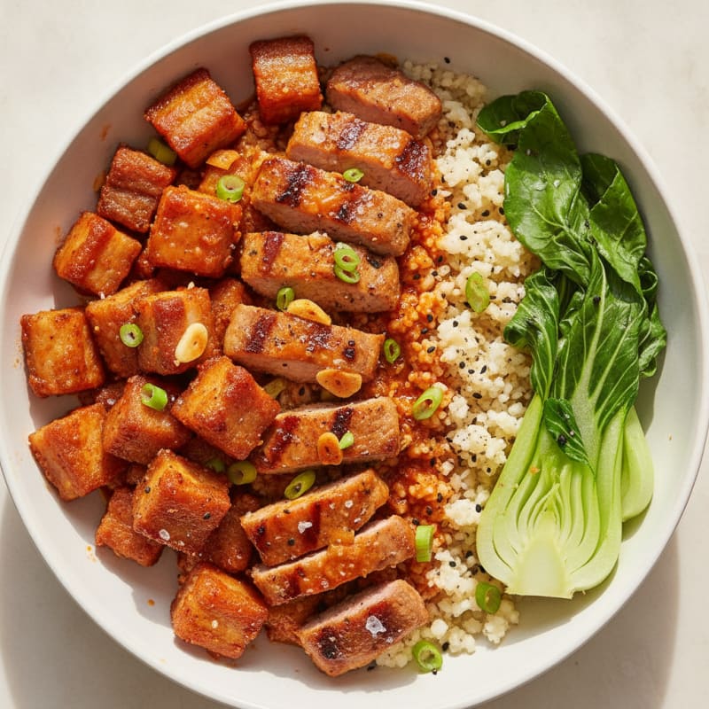 Spicy Gochujang Pork Belly Bowl