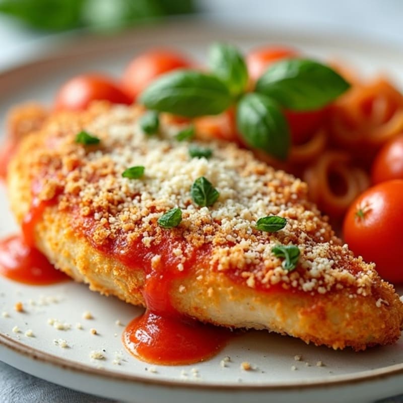 Healthy Crispy Chicken Parmesan