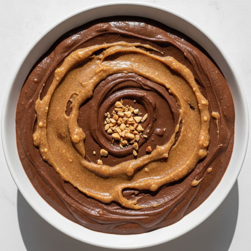 Silky Chocolate Protein Pudding with Almond Butter Swirl