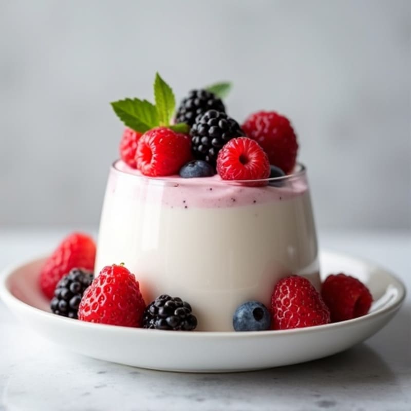 Greek Yogurt Protein Mousse with Fresh Berries