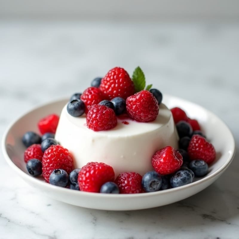 Silky Greek Yogurt with Mixed Berries and Protein Powder