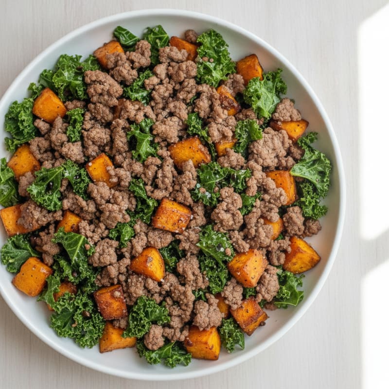 Ground Beef and Kale Meal Prep Bowl