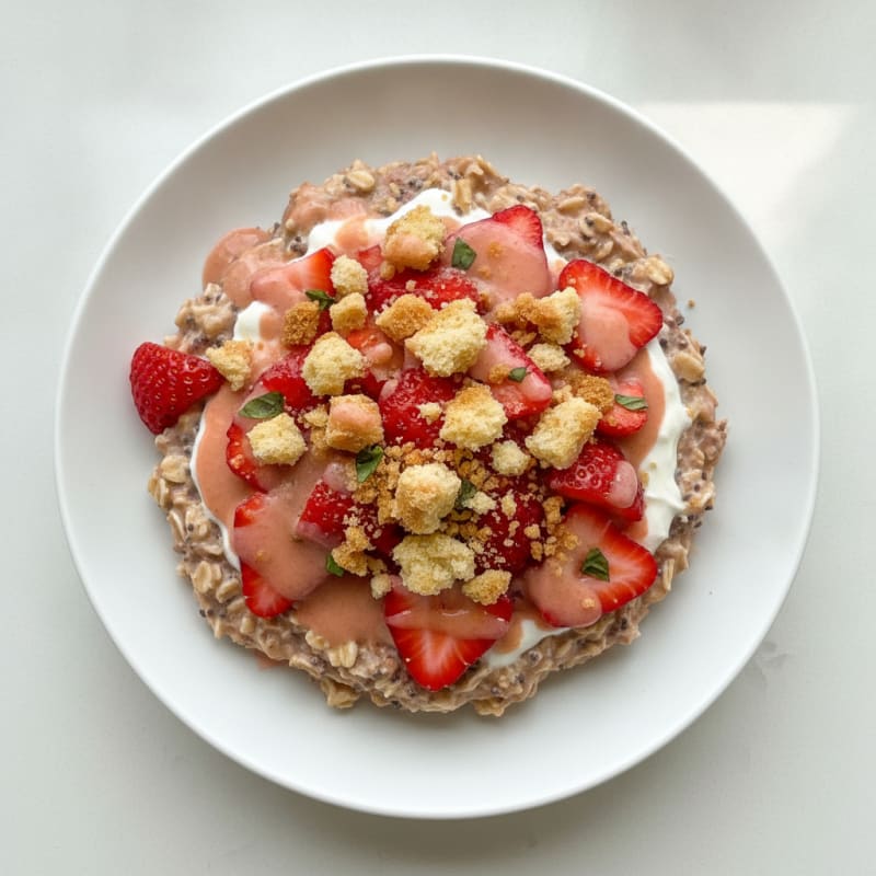 Strawberry Shortcake Overnight Oats