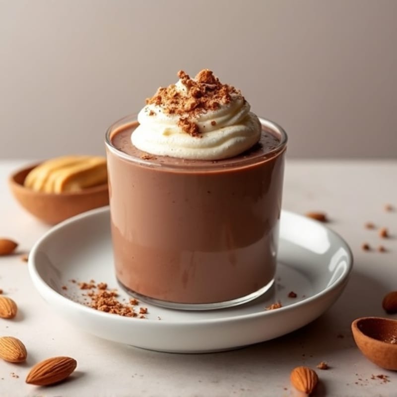 Silky Chocolate Protein Pudding with Almond Butter