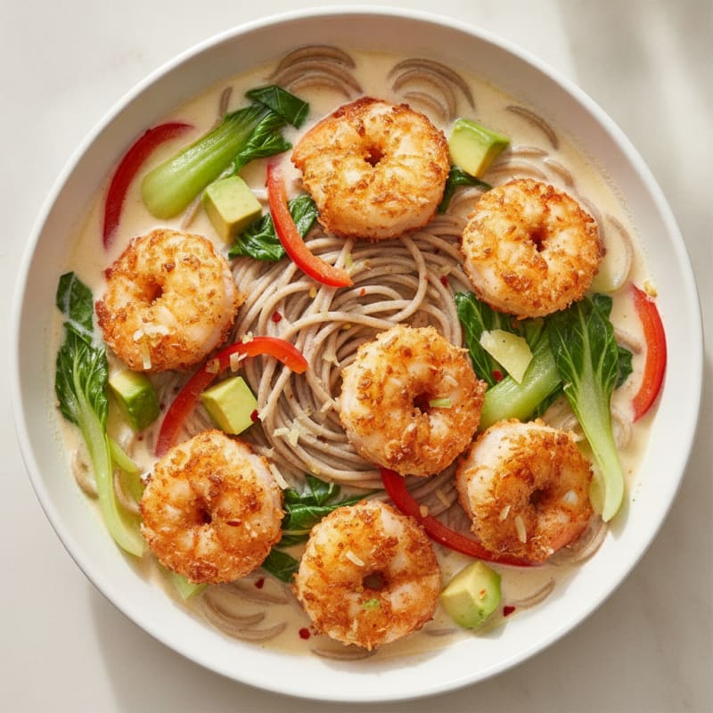 Coconut Shrimp Noodle Bowl