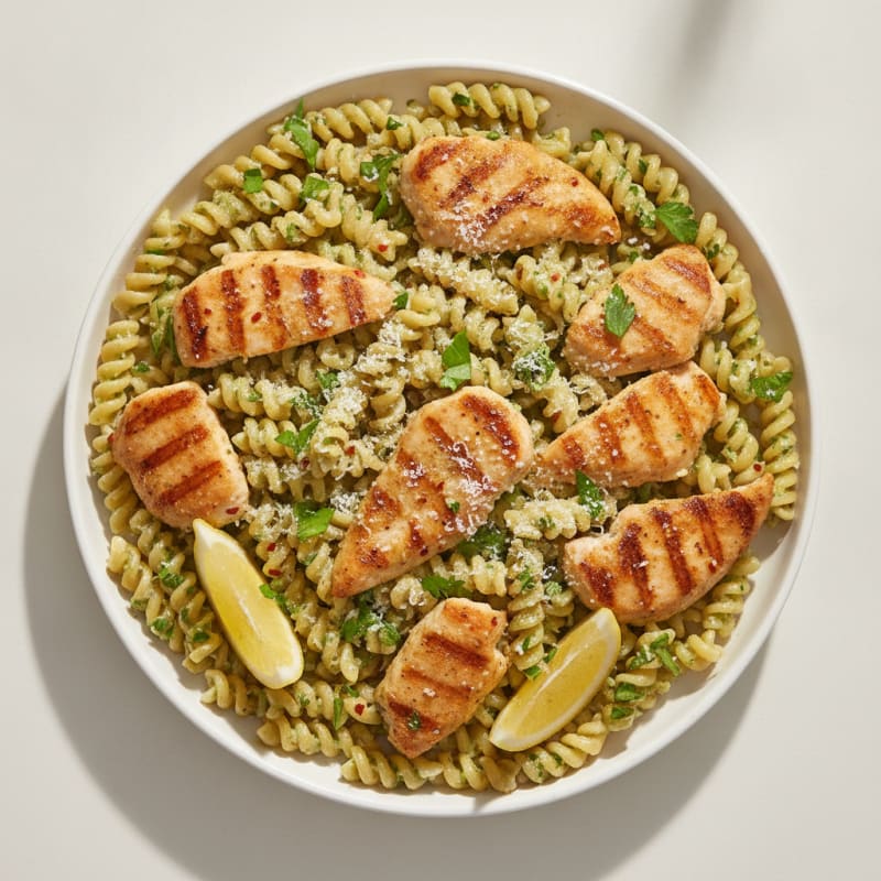 High-Protein Garlic Herb Chicken Pasta